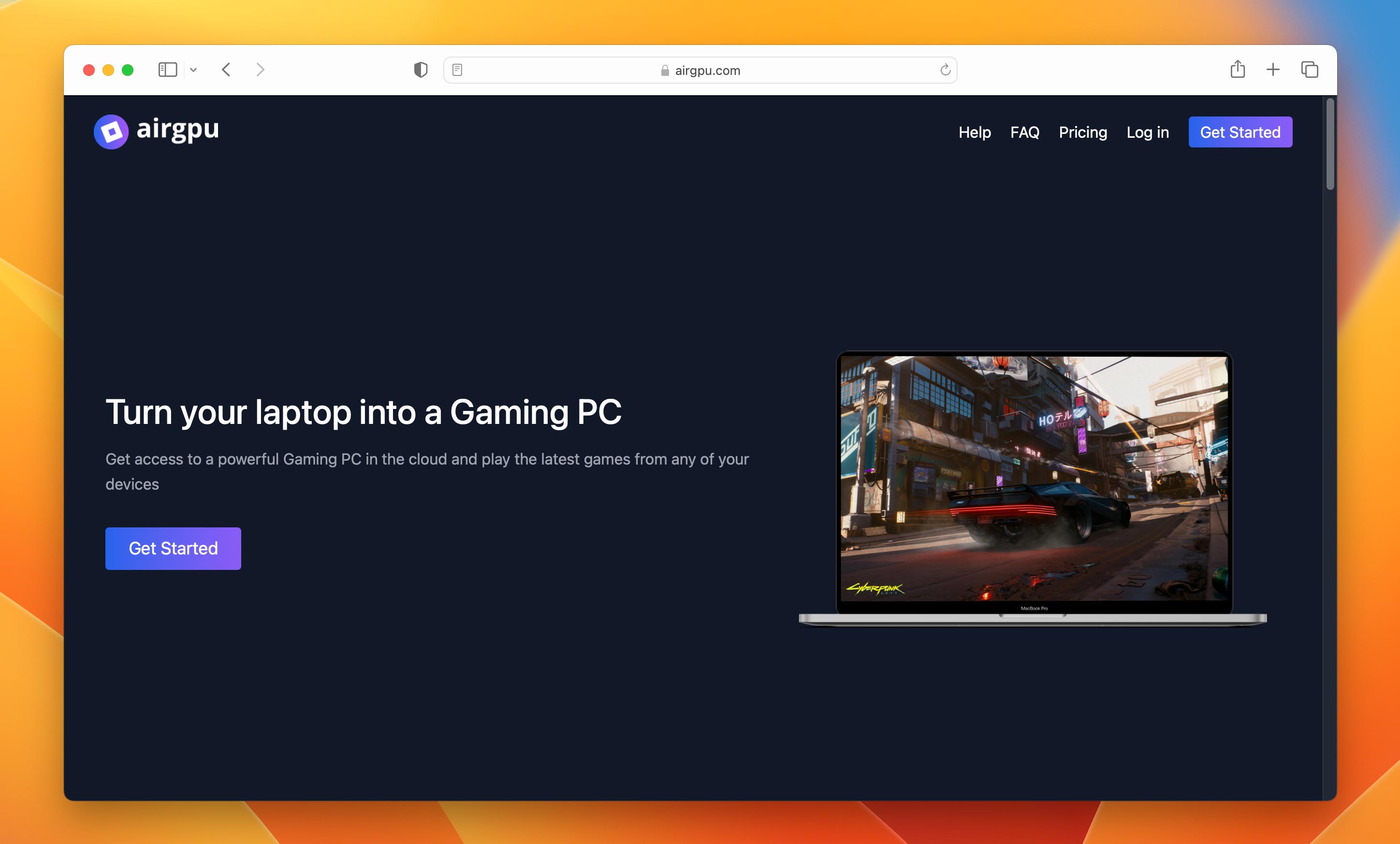 airgpu cloud gaming service