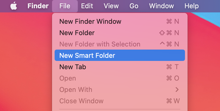 new smart folder