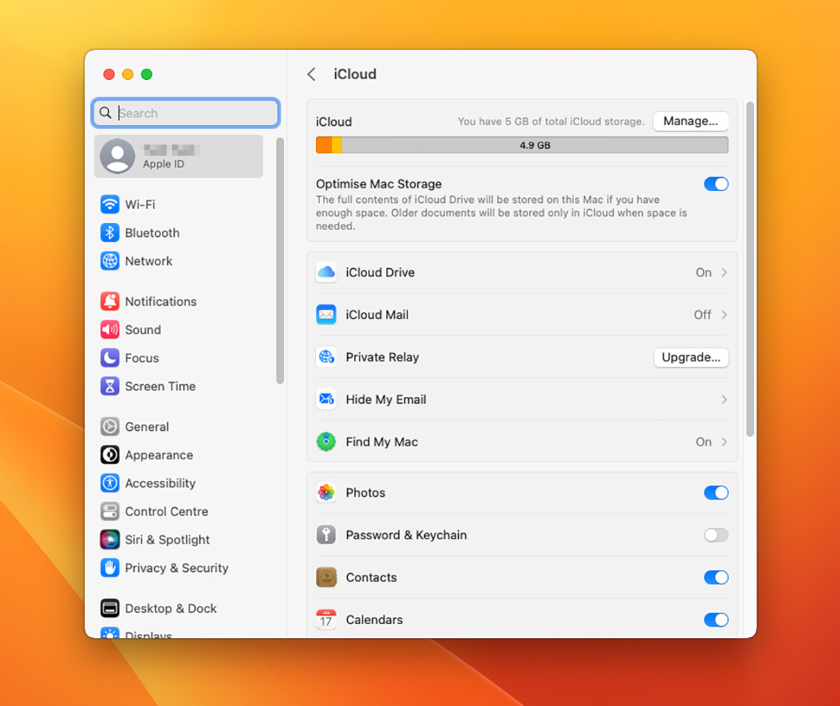 manage iCloud storage