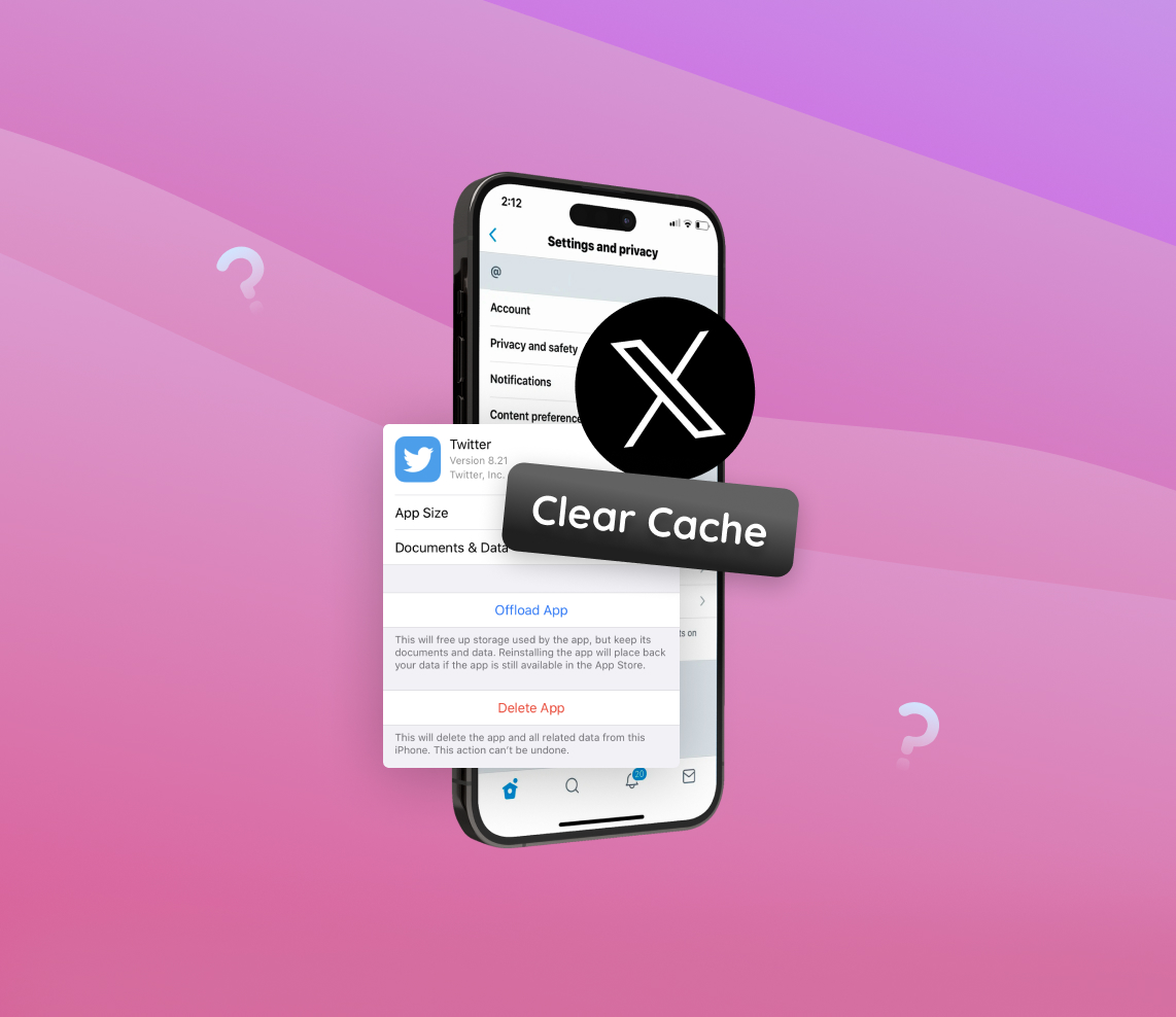 clear twitter cache iphone