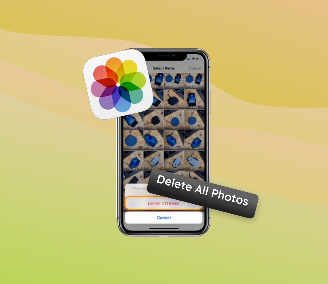 delete all photos from iphone