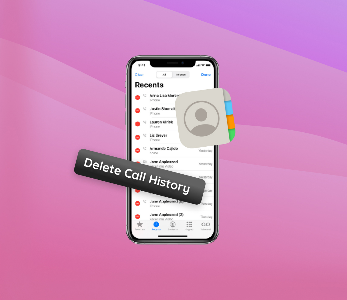 delete call history on iphone