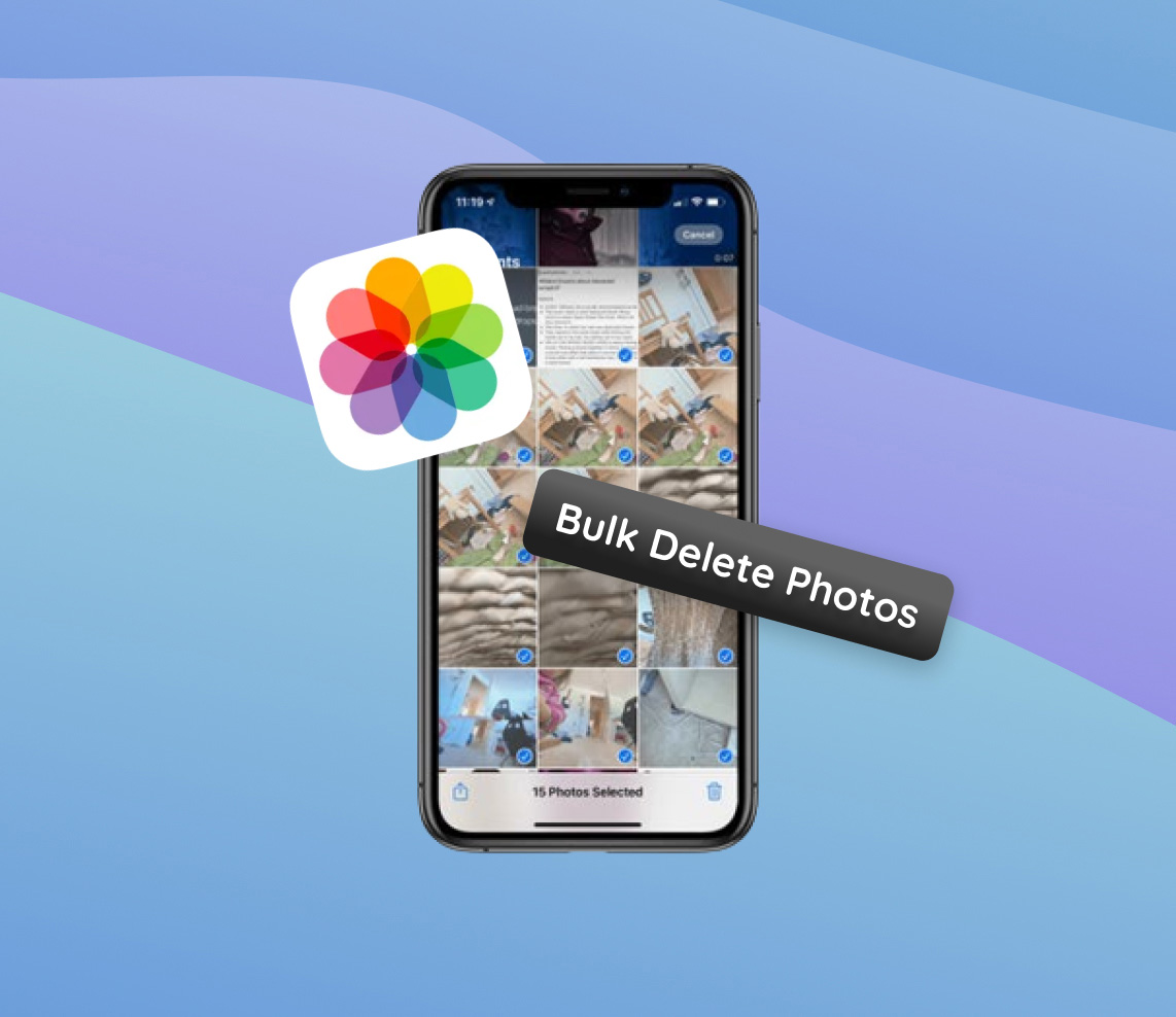 mass delete photos on iphone