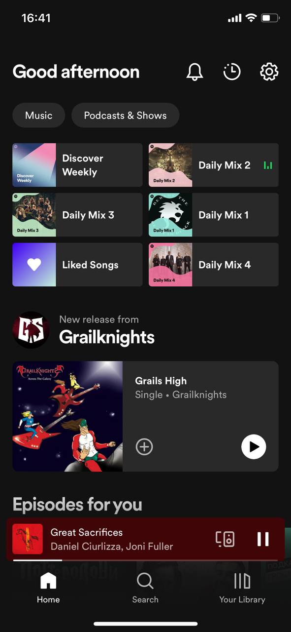 open the spotify app