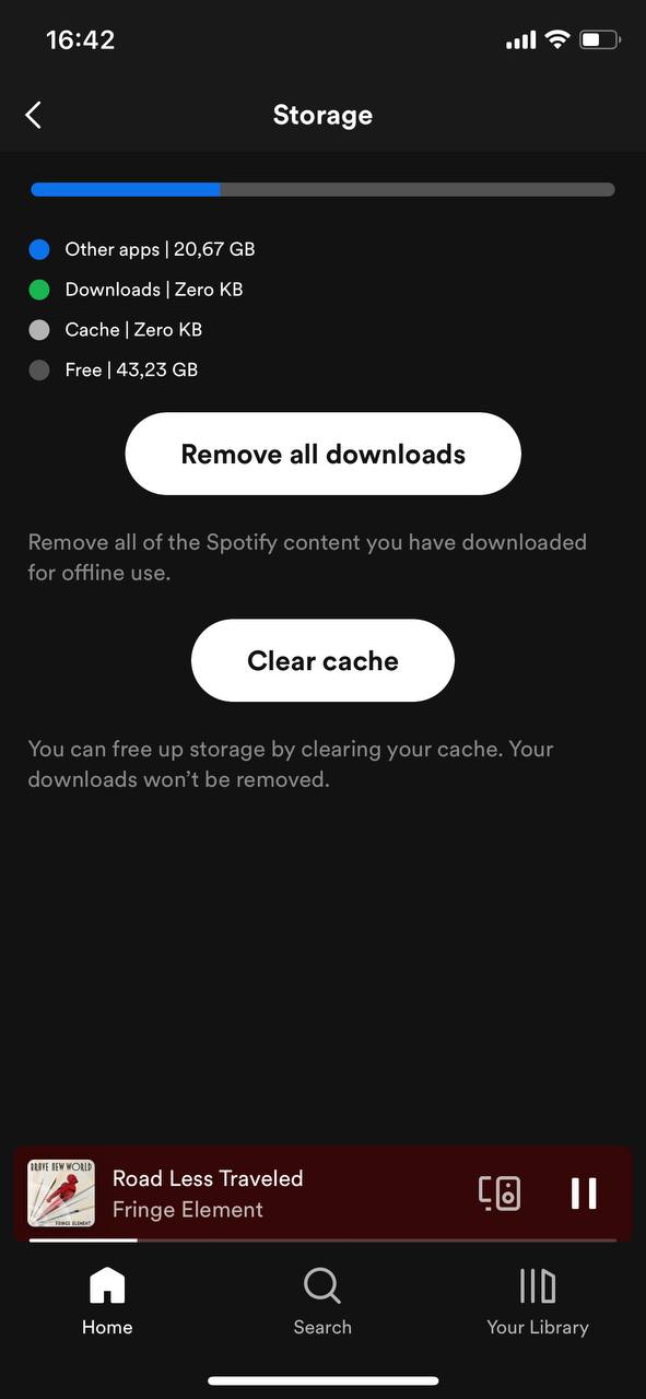 storage menu spotify