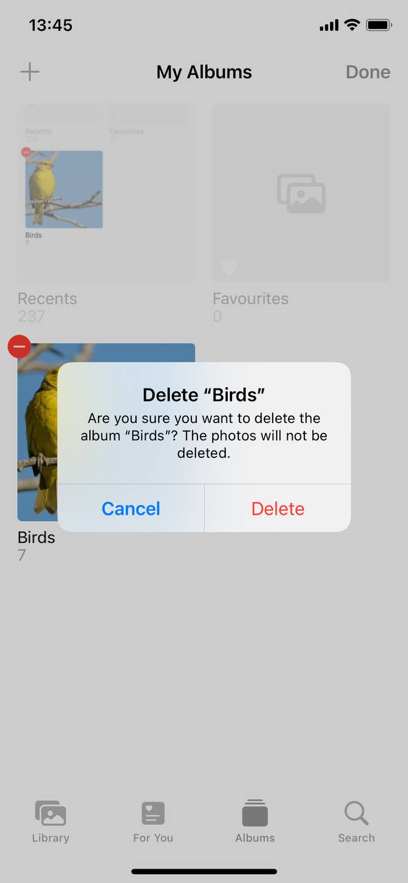 delete album