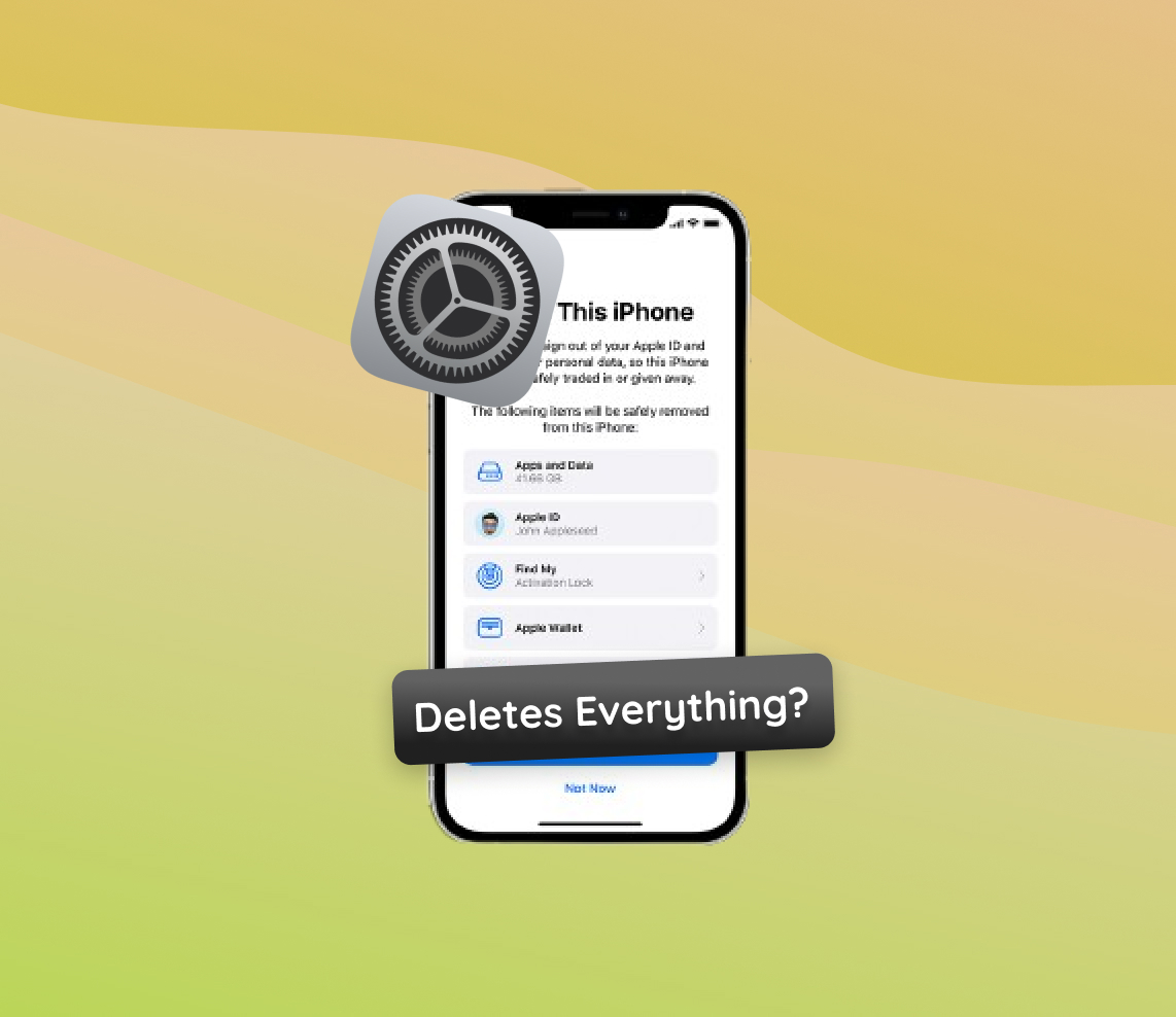 does reset iphone delete everything