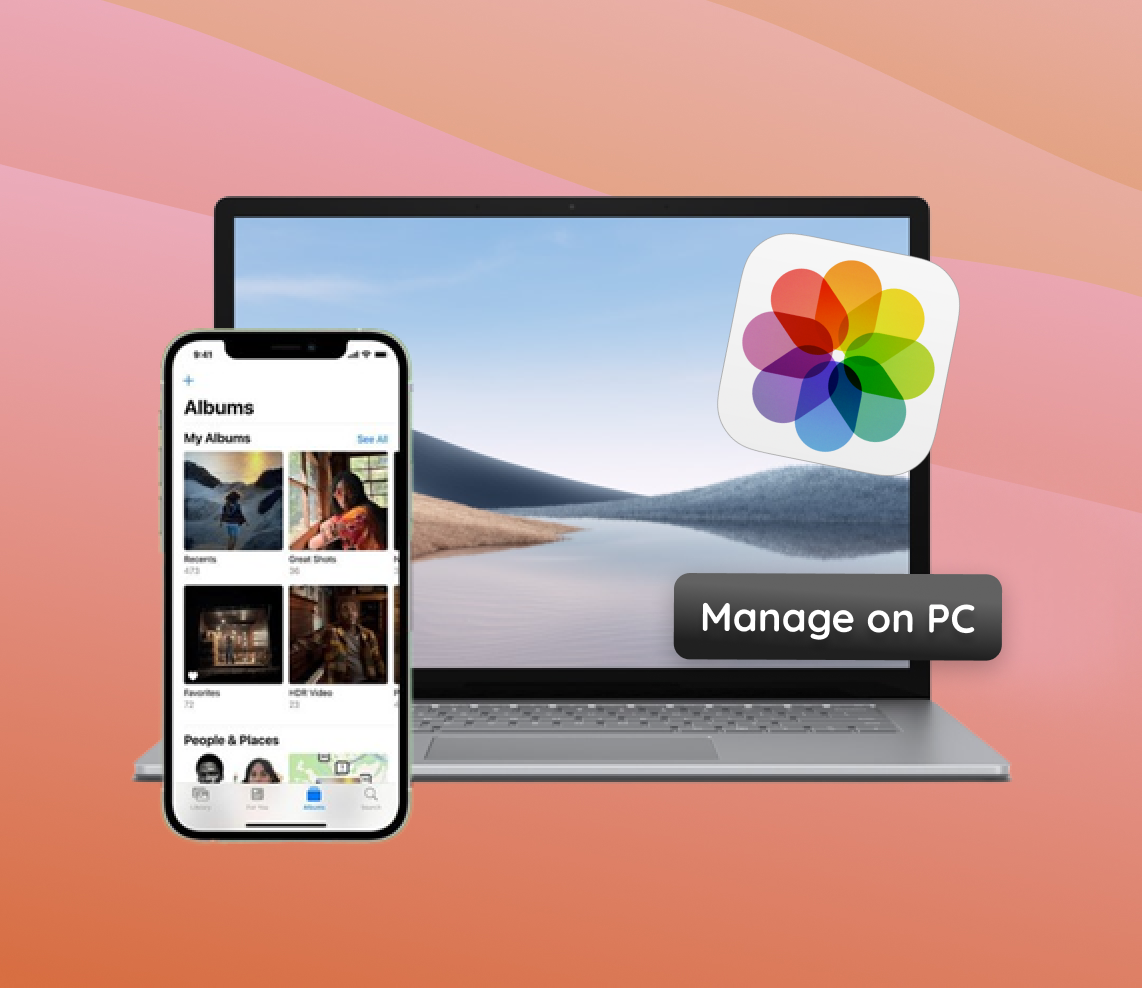 organize iphone photos on pc