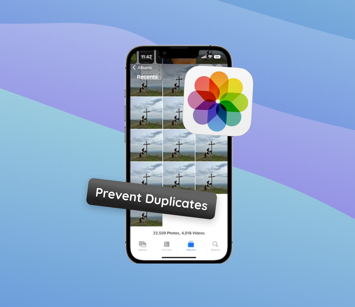 stop duplicate photos on iPhone