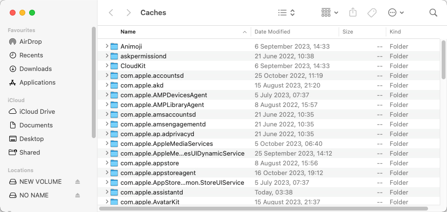 caches folder mac
