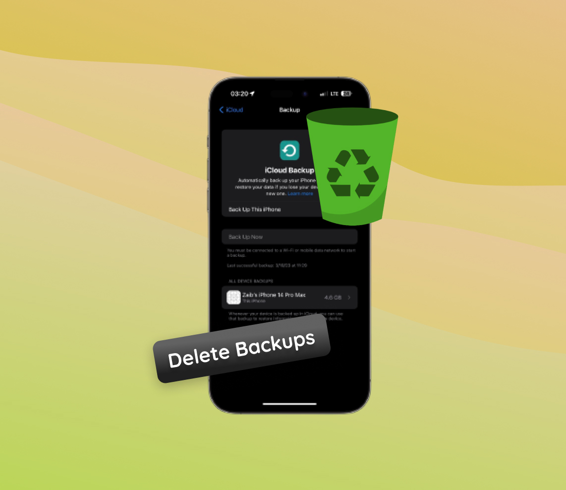 delete iphone backup